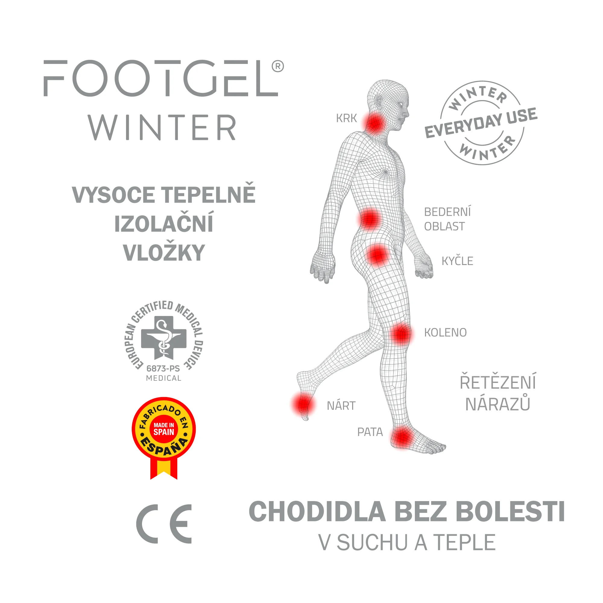 FOOTGEL Vložky do bot URBANWINTER EU 41-46