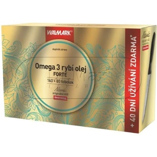 Walmark Omega 3 rybí olej FORTE tob.160+80+dárek Vánoce