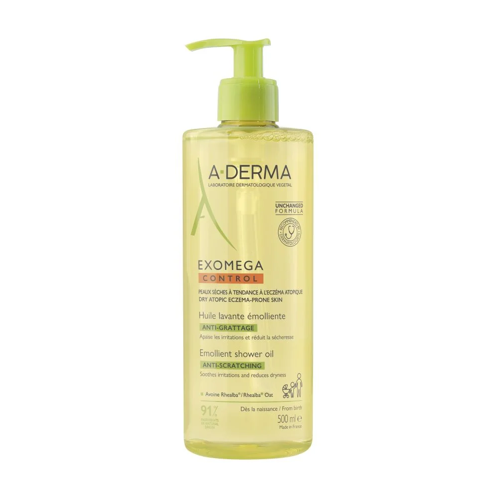 A-Derma Exomega Control Zvláčňující sprchový olej 500 ml