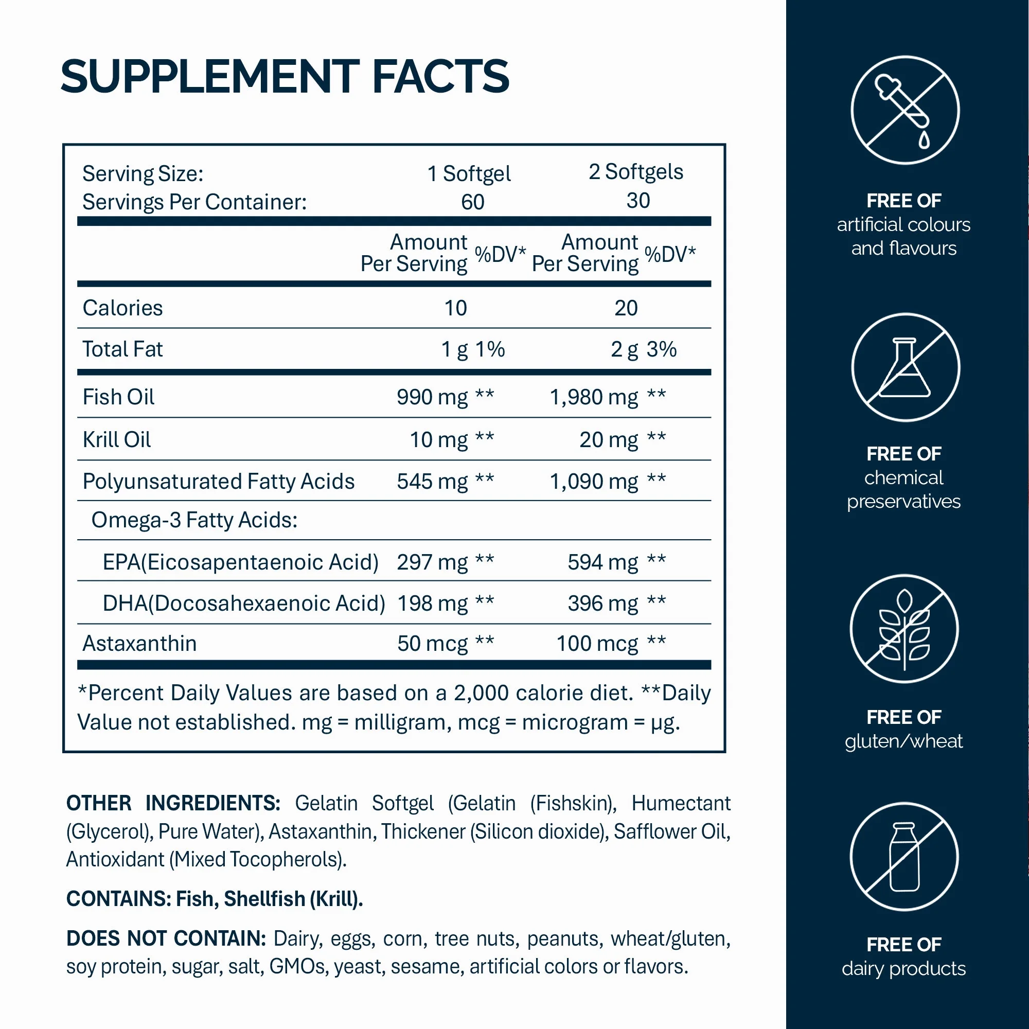 NFO Omega-3 krilový olej s astaxantinem měkké gely