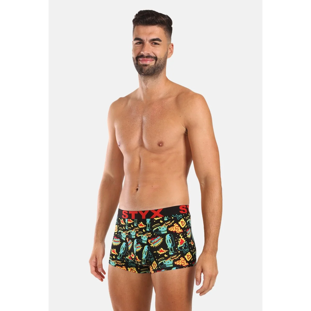 Styx Pánské boxerky art sportovní guma toohot (G1458) XL