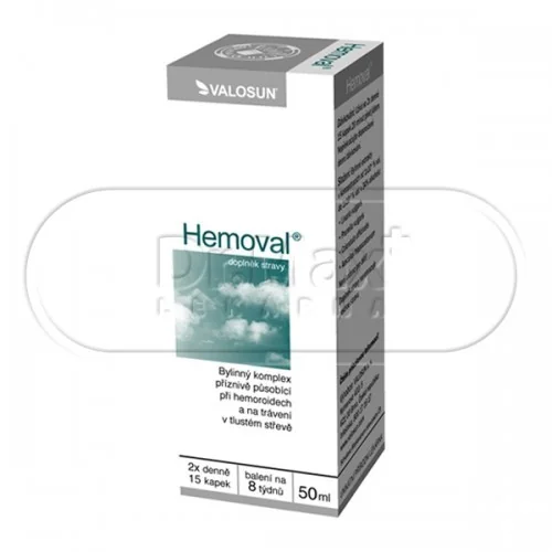 Hemoval kapky na činnost střev (hemoroidy) 50ml