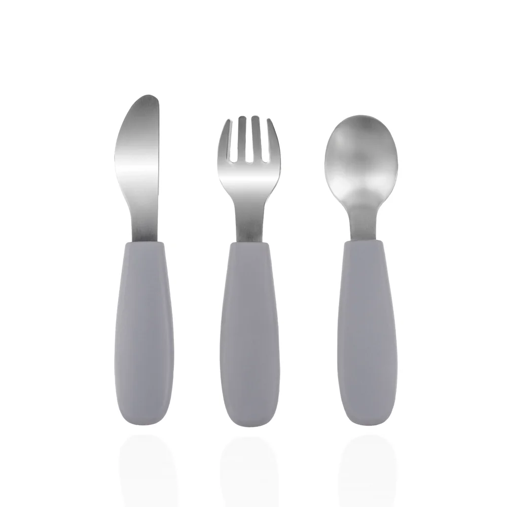 Zopa Silikonový dětský příbor, Dove Grey 4