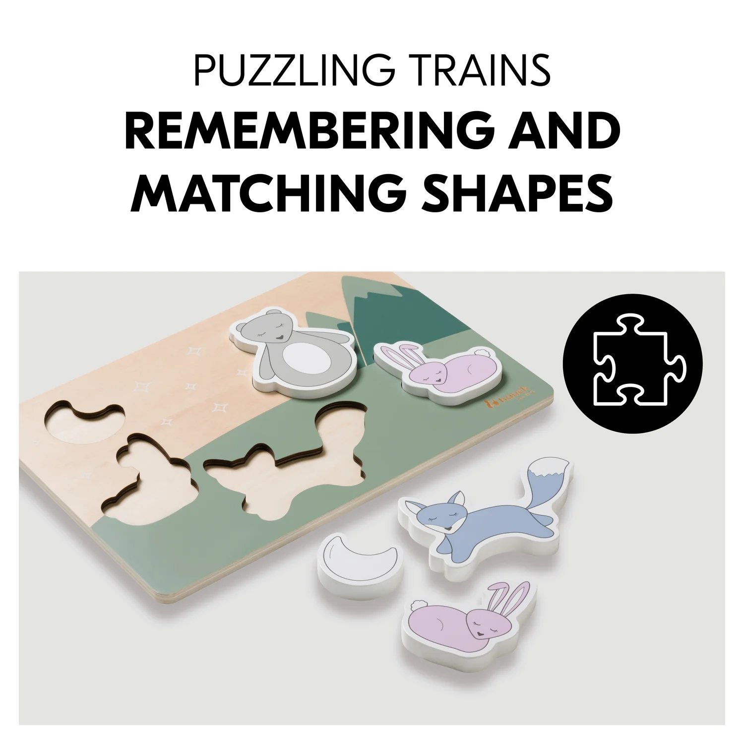 Hauck dřevěné Puzzle vkládací Puzzle N Fit Forest