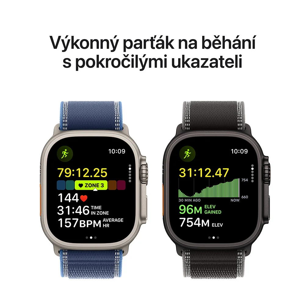 Apple Watch Ultra 3 Black Titan, Bl./Cha Trail,M/L chytré hodinky