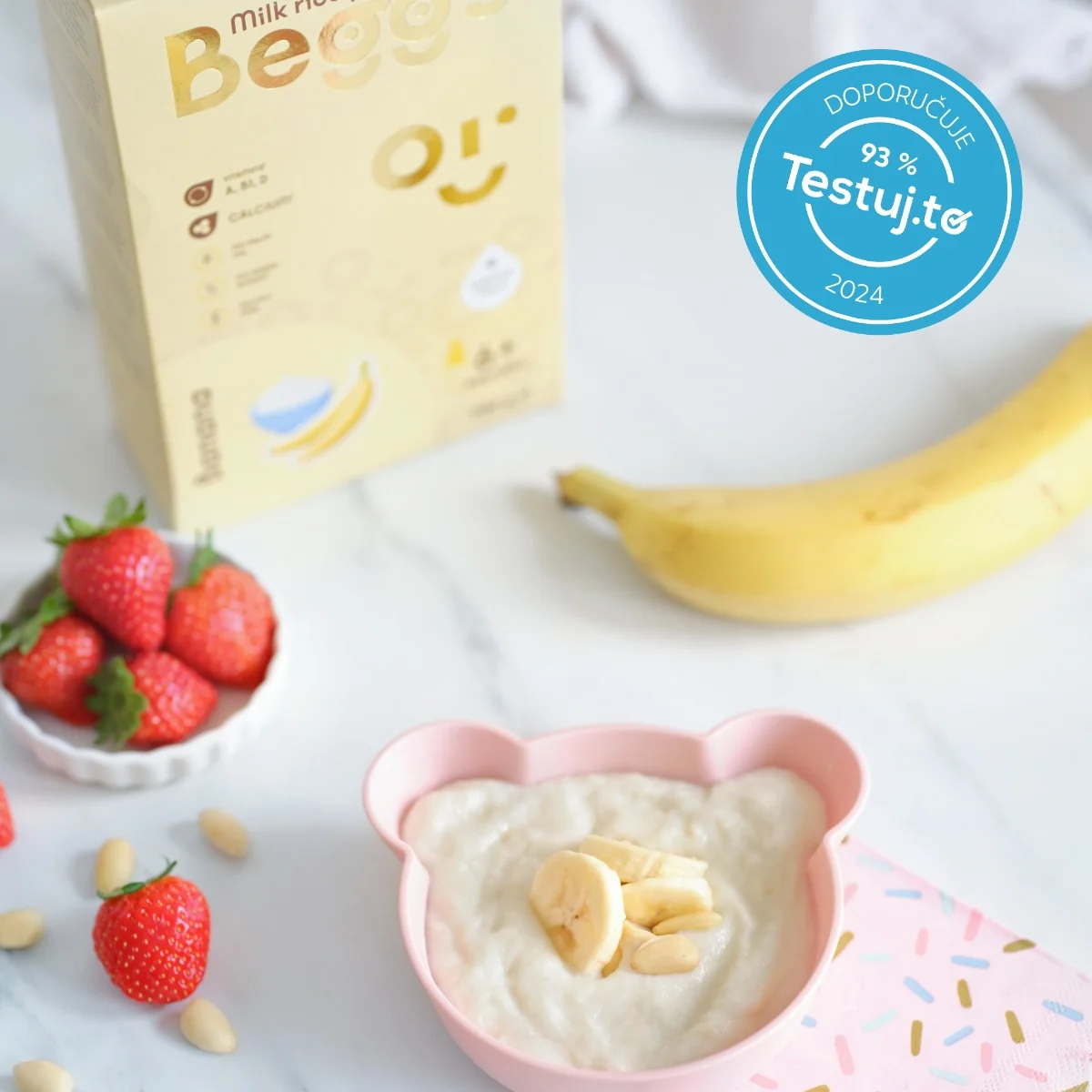 Beggs Mix kaší s plnotučným mlékem 3x200 g