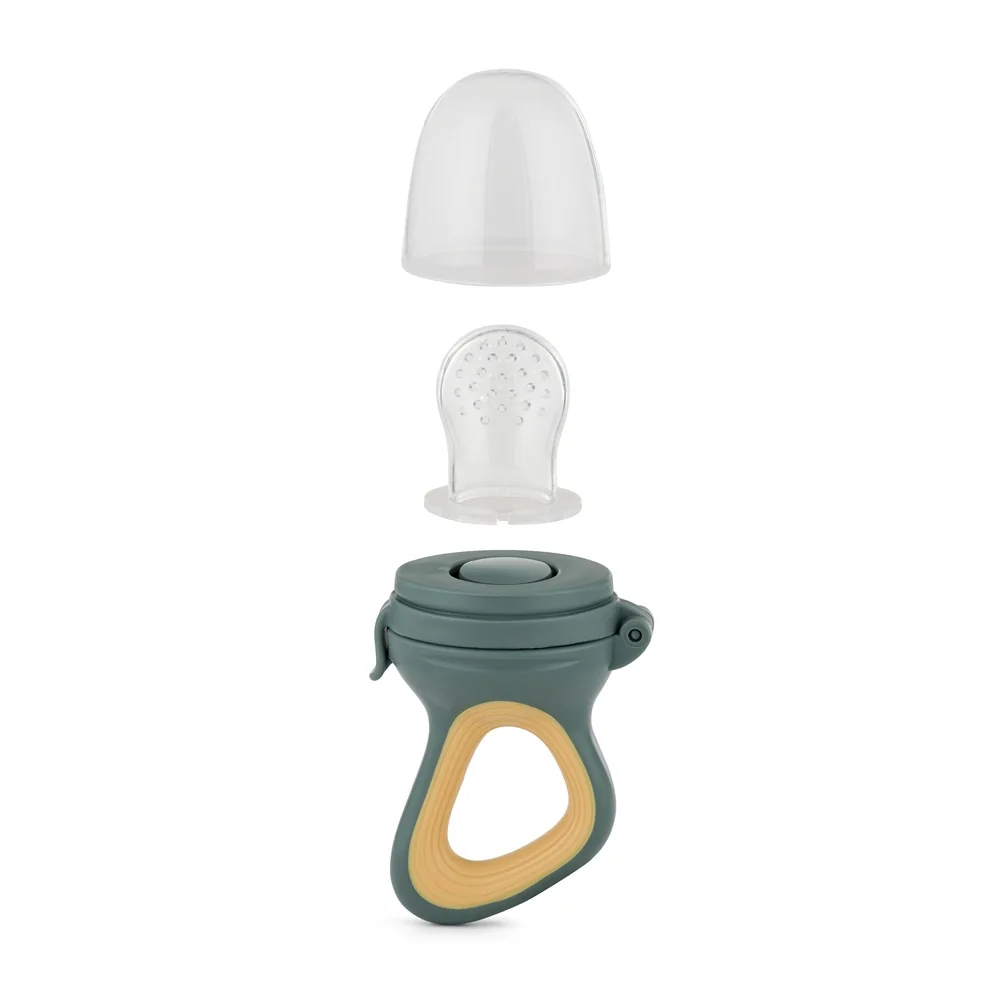 Petite&Mars Dudlík silikonový na krmení Fruzi 6m+ Green&Ochre