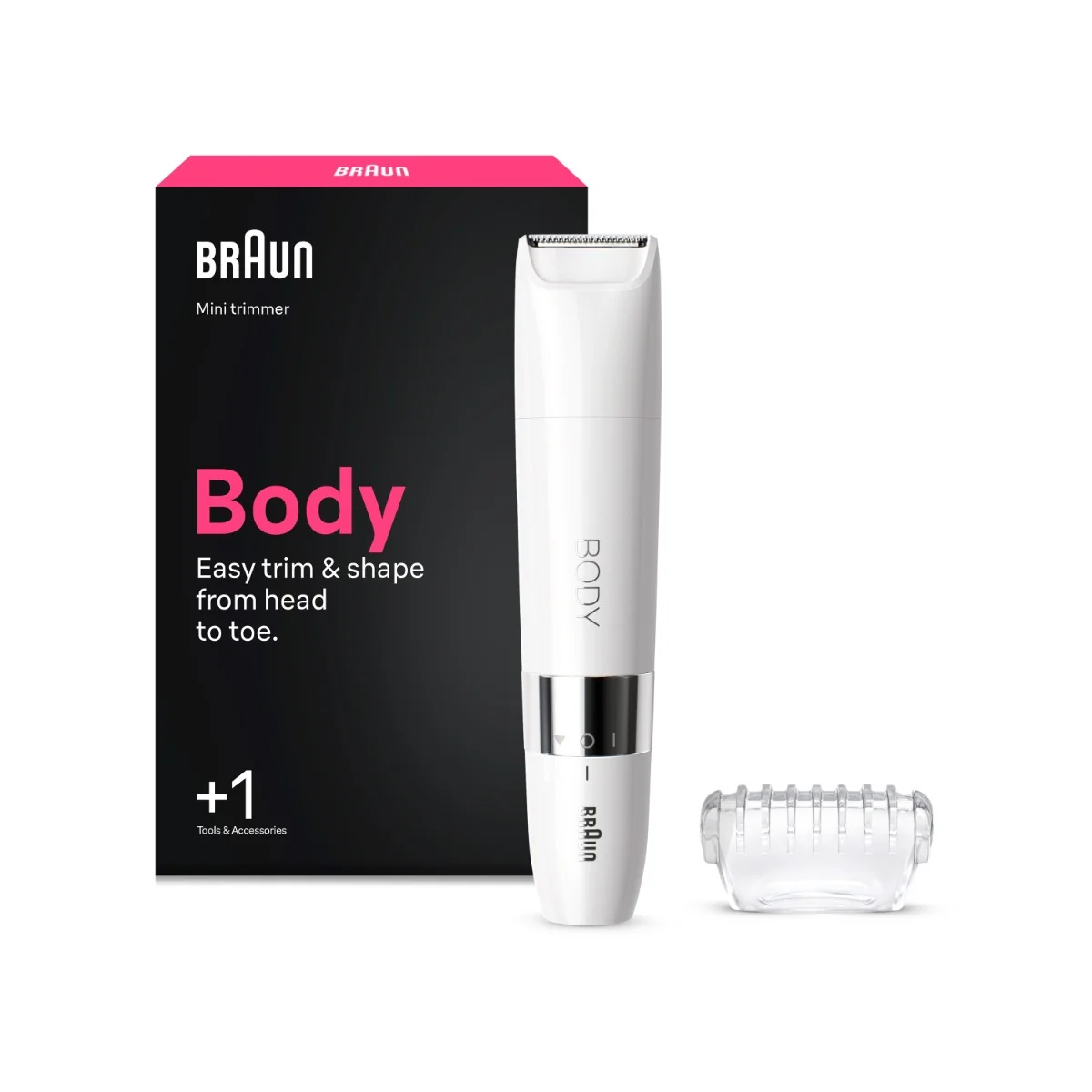 Braun BS1000 minizastřihovač na tělo bílý