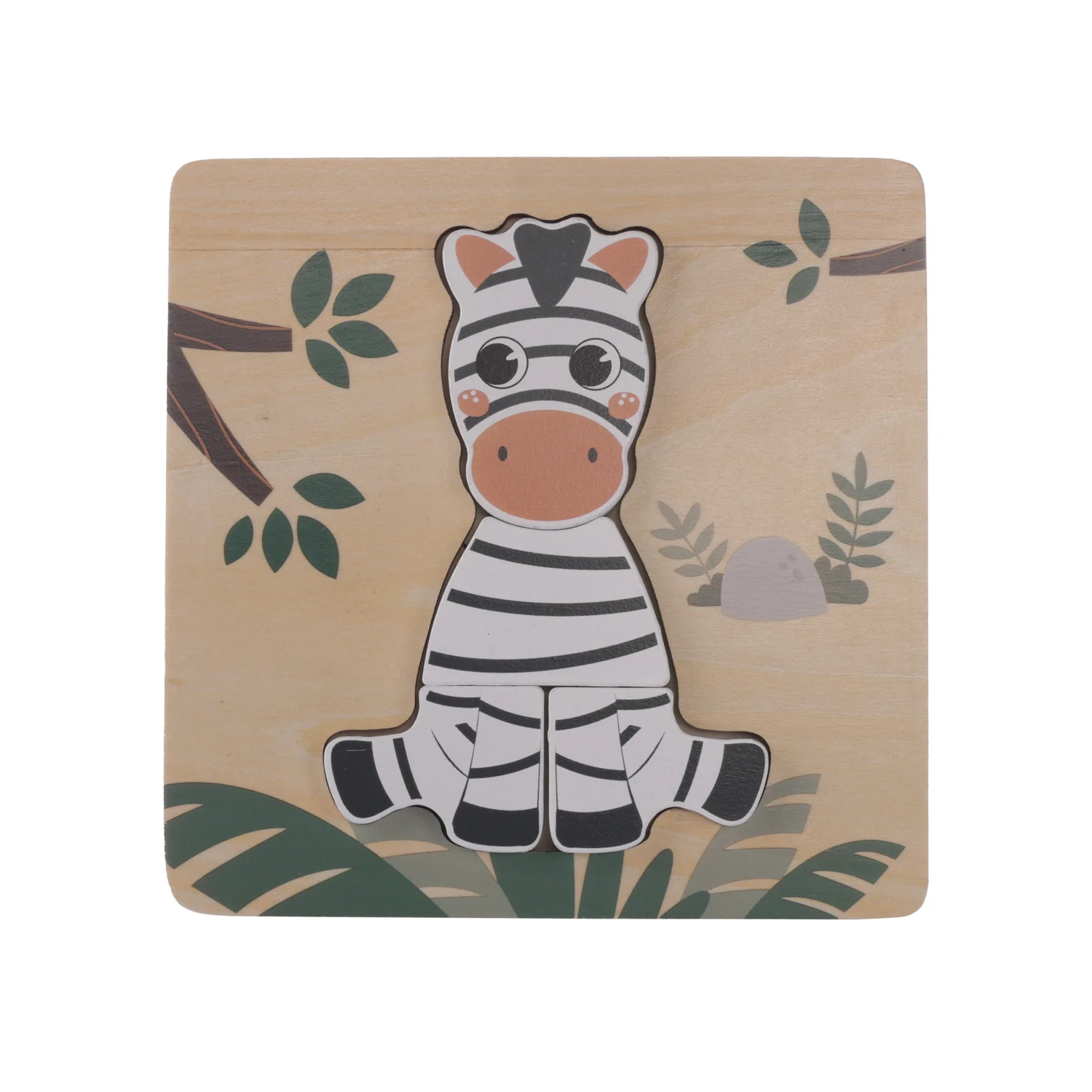 Zopa Dřevěné puzzle malé, Zebra 3