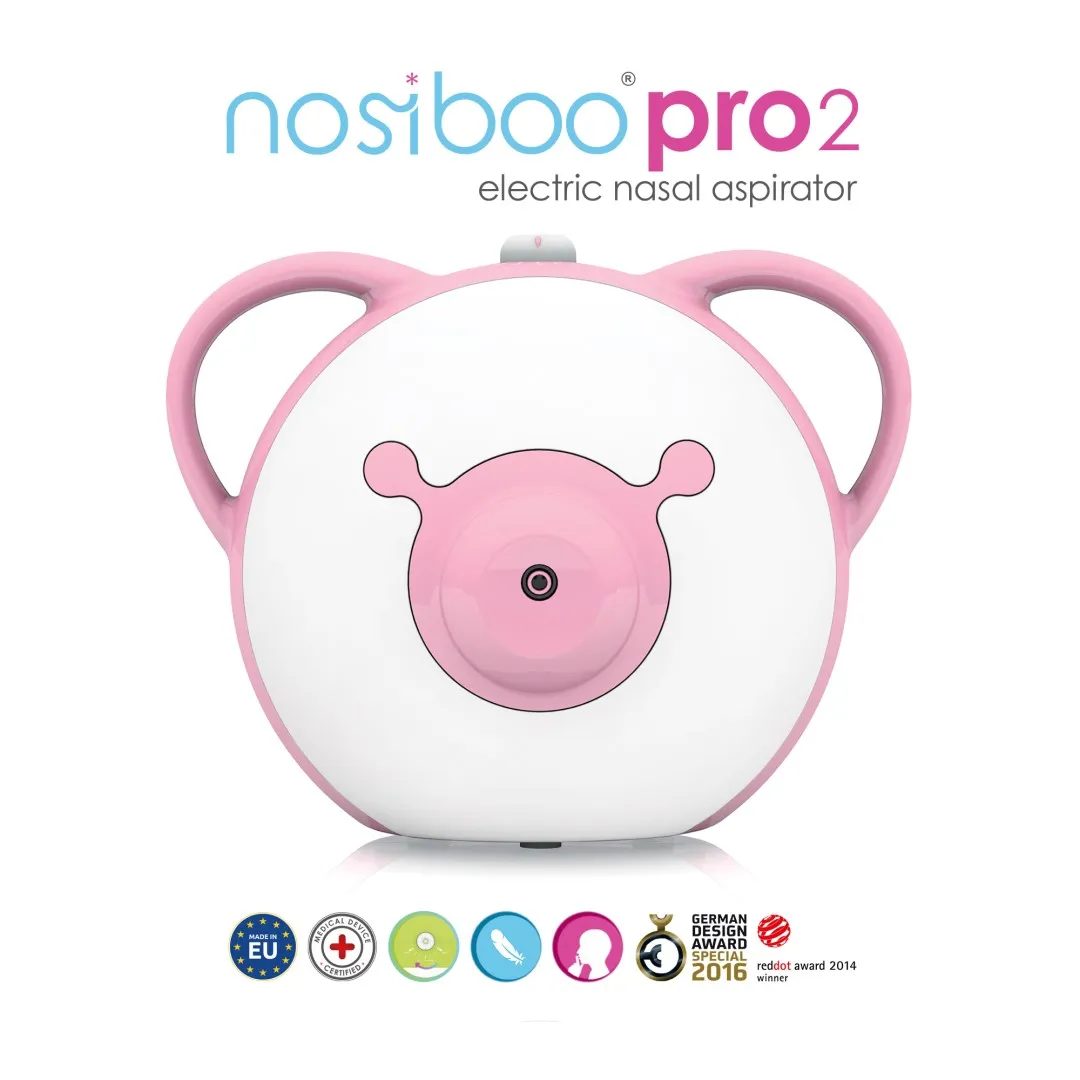Nosiboo Pro2 Elektrická odsávačka nosních hlenů růžová