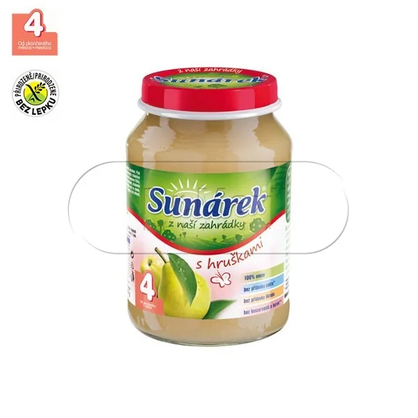 Sunárek ovocný příkrm s hruškami 190g