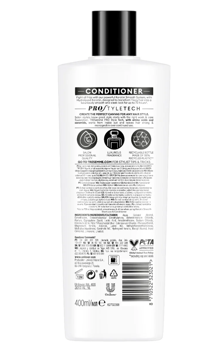 TRESemmé Keratin Smooth kondicionér 400 ml