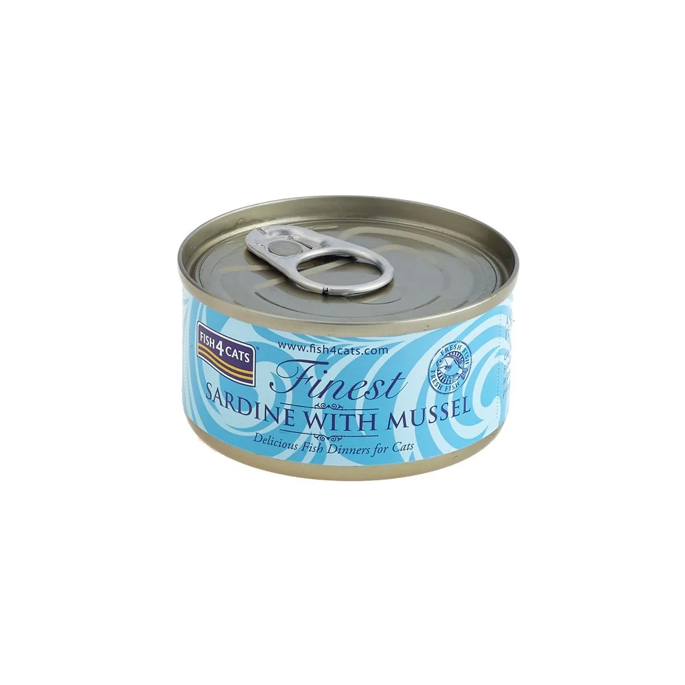 Fish4Cats Konzerva pro kočky Finest sardinka s mušlemi 70 g 