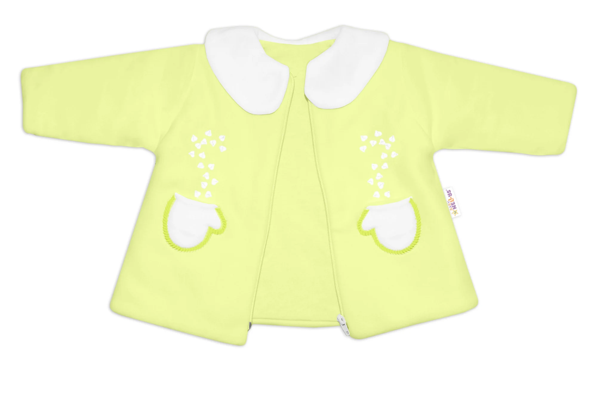 Baby Nellys Kabátek, čepička a kalhoty ®- zelená, vel. 68