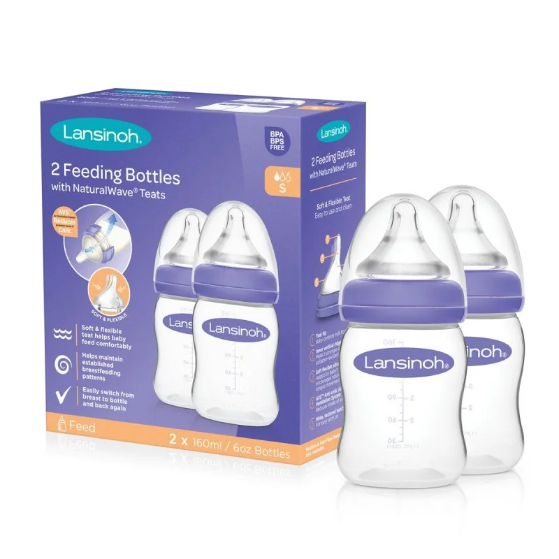 Lansinoh kojenecká láhev 160ml DUOPACK s NaturalWave TM savičkou (S) 