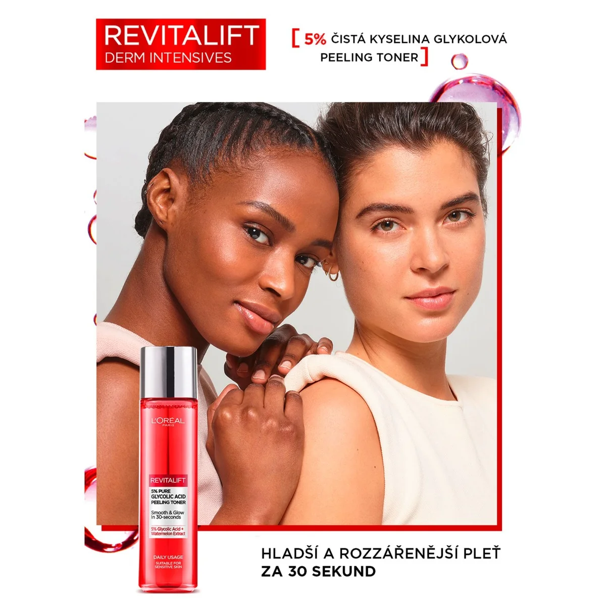 Loréal Paris Revitalift Glycolic exfoliační pleťové tonikum 180 ml