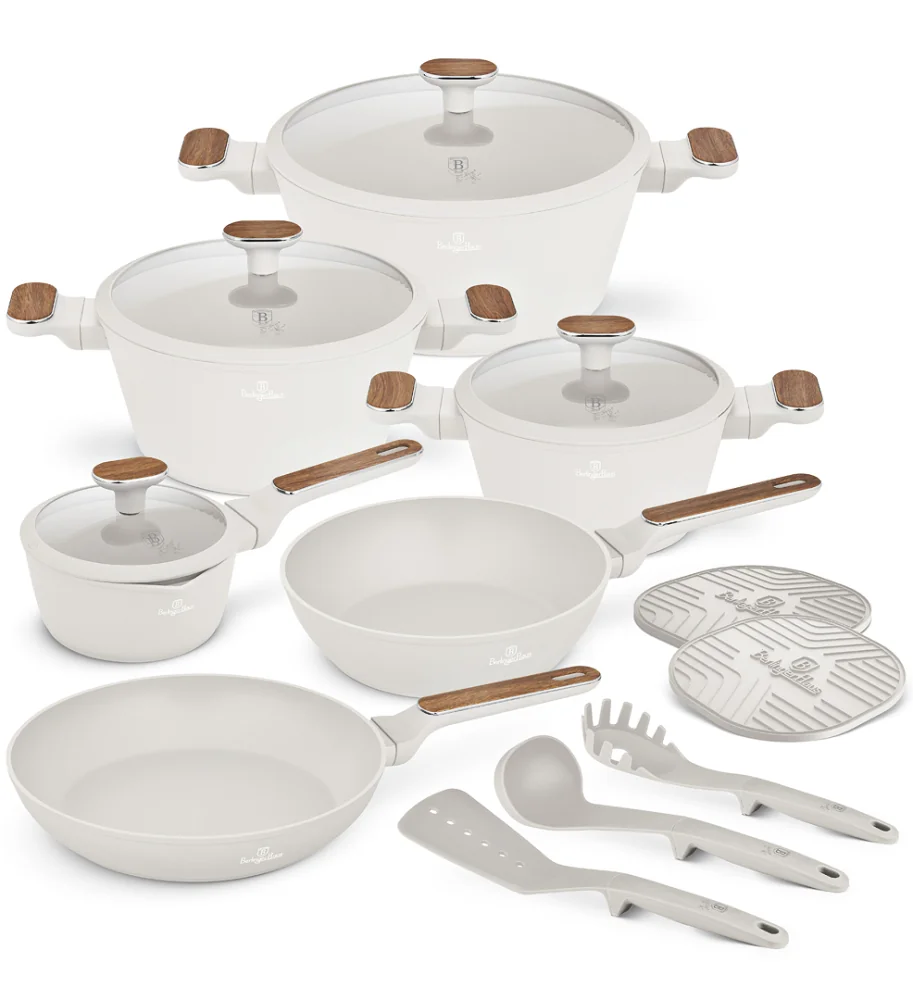 Berlingerhaus Sada nádobí s titanovým povrchem 15 ks Sahara Nordic Collection