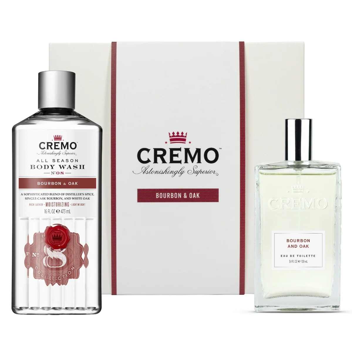 Cremo Bourbon & Oak dárková sada pro muže 2 ks