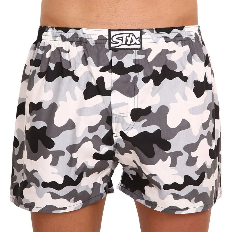 Styx 3PACK pánské trenky art klasická guma vícebarevné (3A14731) M