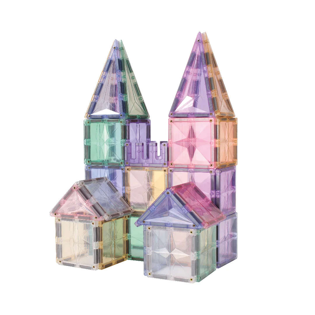 Cleverclixx Magnetická stavebnice Creative Pack Pastel - 125 ks