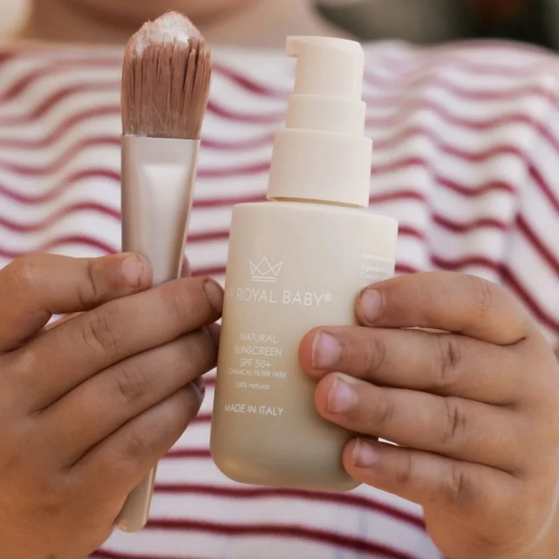 MyRoyalBaby přírodní opalovací krém SPF 50+ 50ml + kartáček s pouzdrem