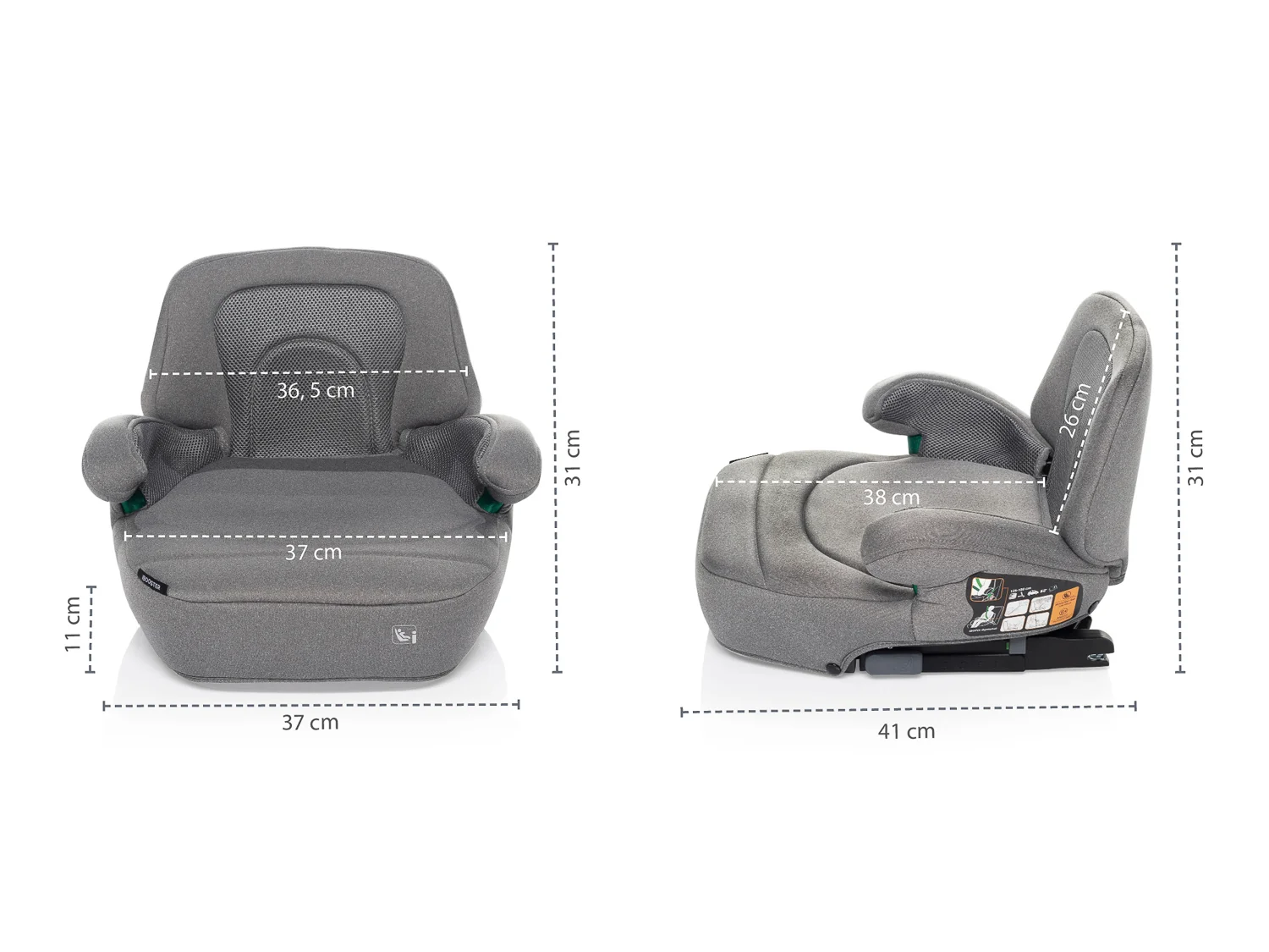Zopa Autosedačka iBooster i-Size, Boss Grey 6