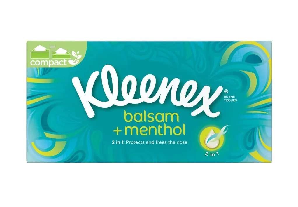 Kleenex Balsam + Menthol kapesníky papírové box 72 ks