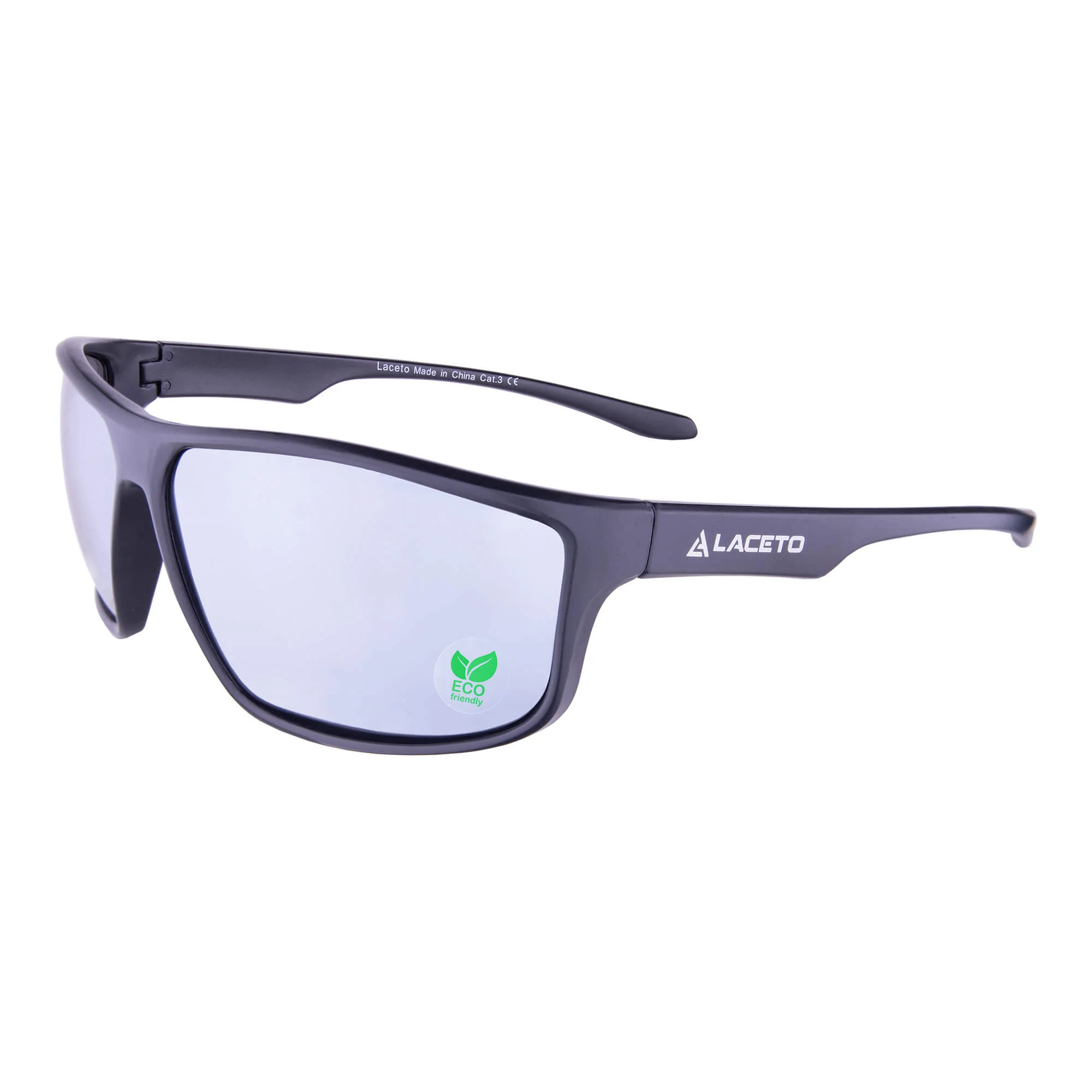 LACETO Sluneční brýle ENJI Black ECO – Polarizační