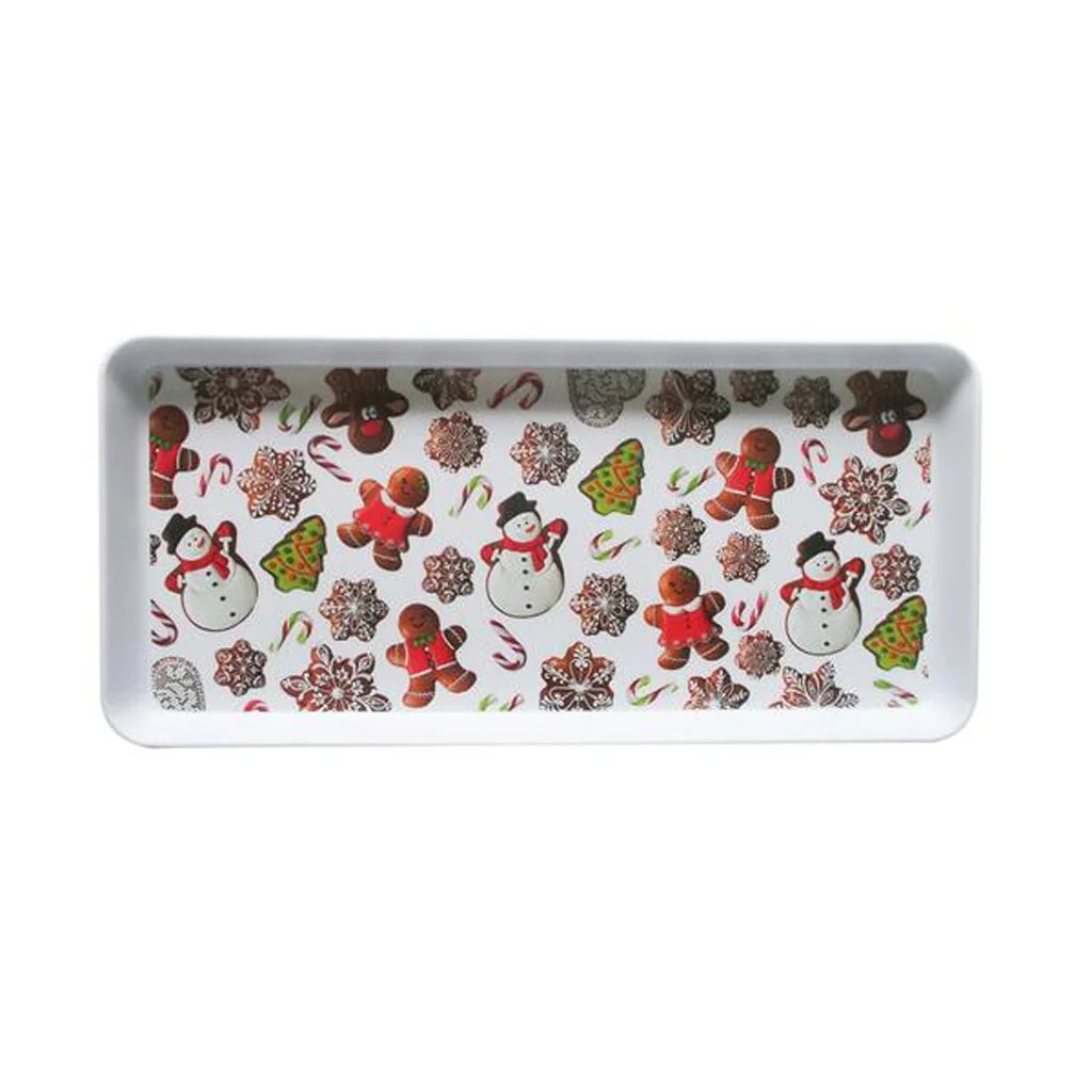 Toro Servírovací podnos vánoční 1 ks 35 x 16,5 cm perníčky