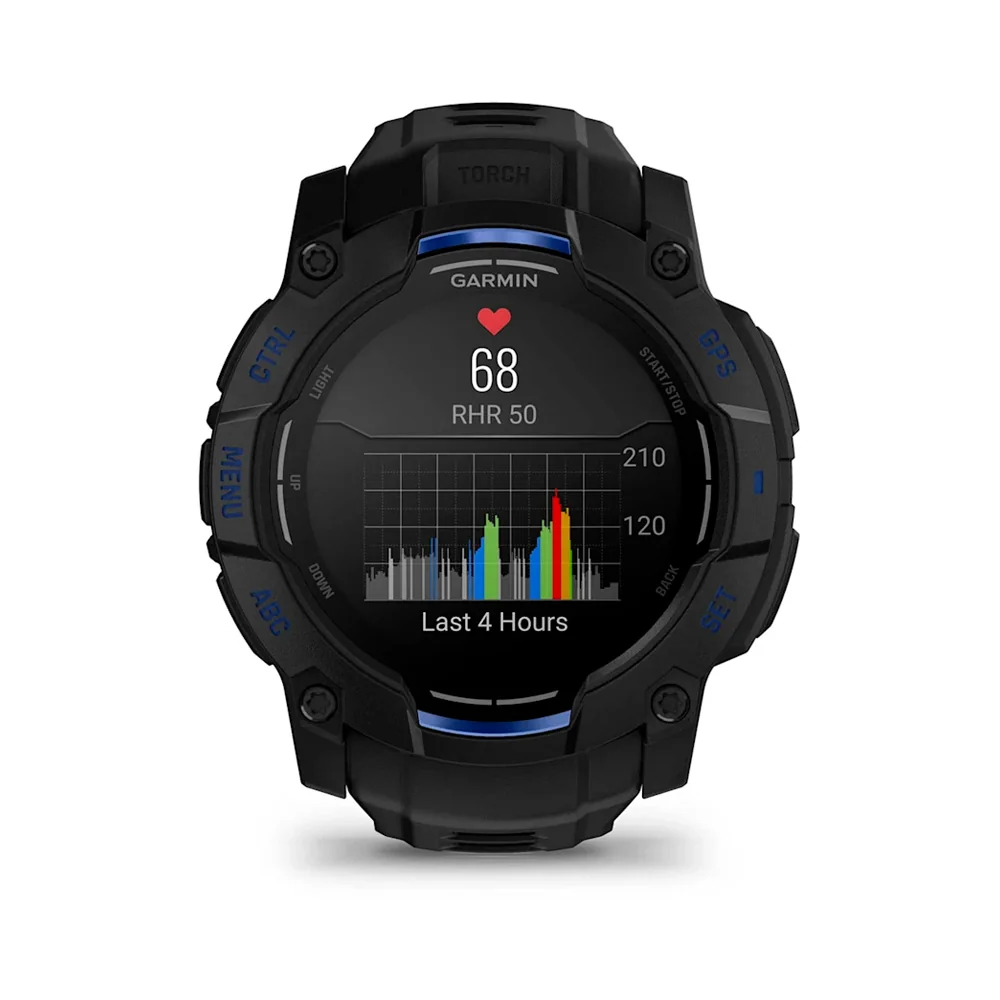 Garmin Instinct 3 AMOLED 50 mm chytré hodinky Black/Blue