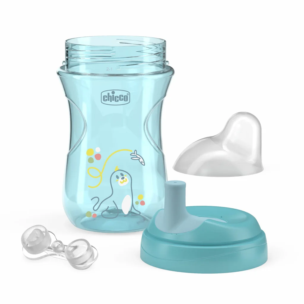 Chicco Hrneček Advanced se slámkovým náústkem 12m+ 266 ml teal