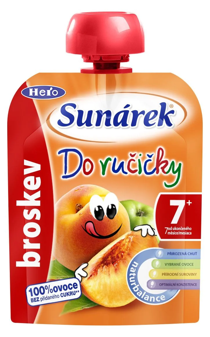 Sunárek Do ručičky s broskvemi 90g