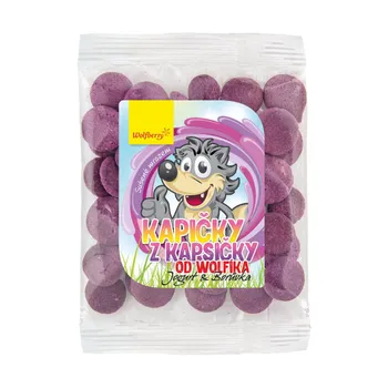 Wolfberry Kapičky z kapsičky od Wolfíka BIO jogurt borůvka 17 g