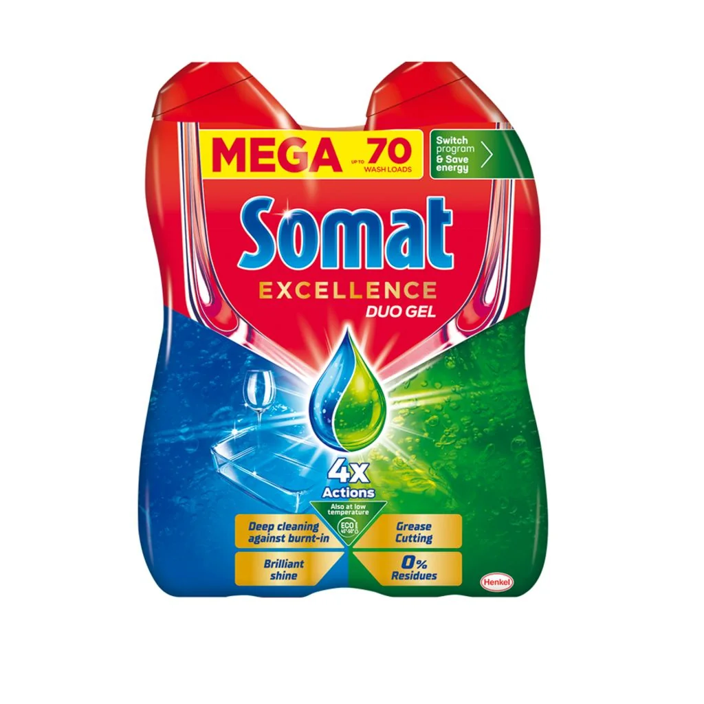 Somat Gel do myčky Excellence Anti Grease 2x630 ml 70 dávek