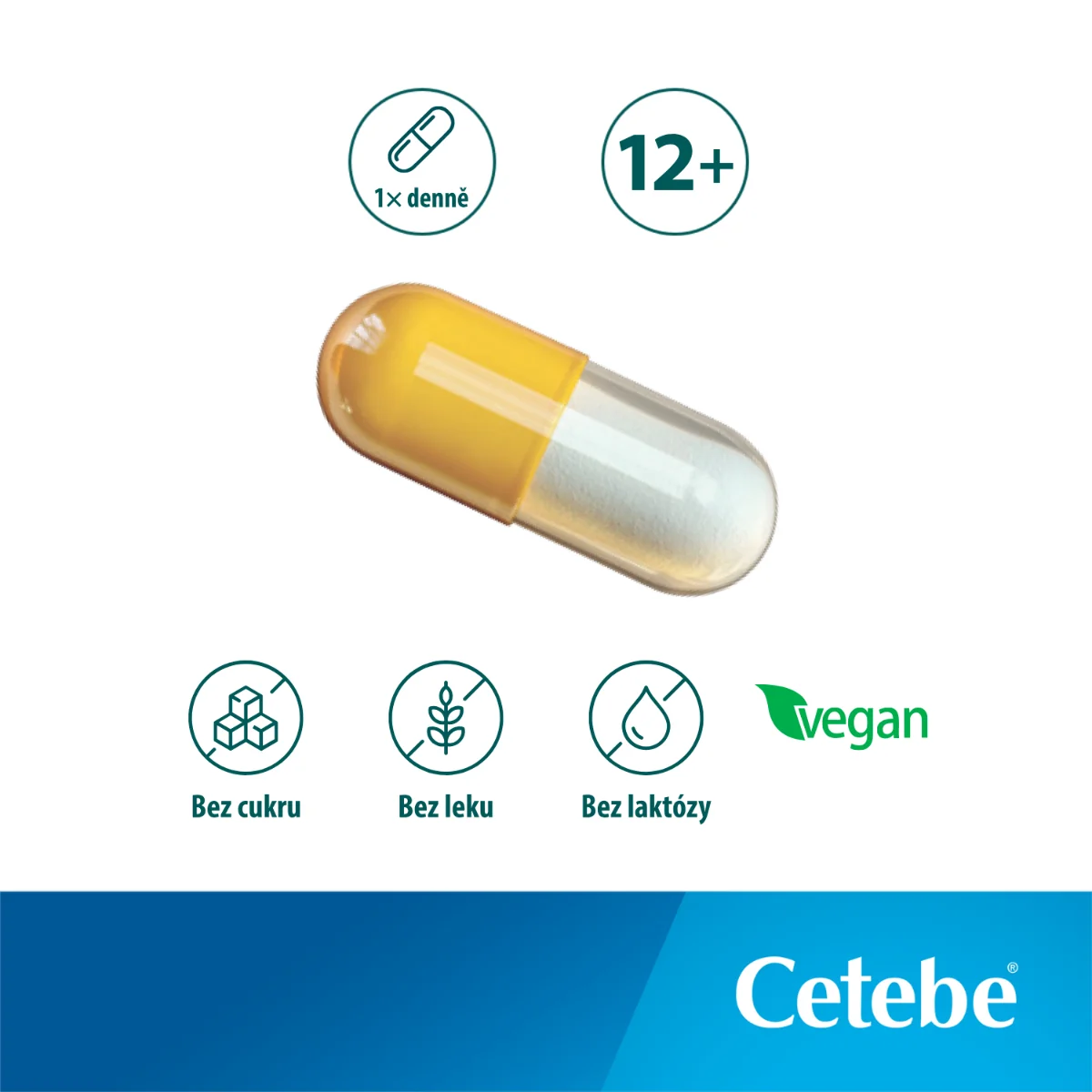 Cetebe Lipozomální vitamin C 500 mg 60 tobolek