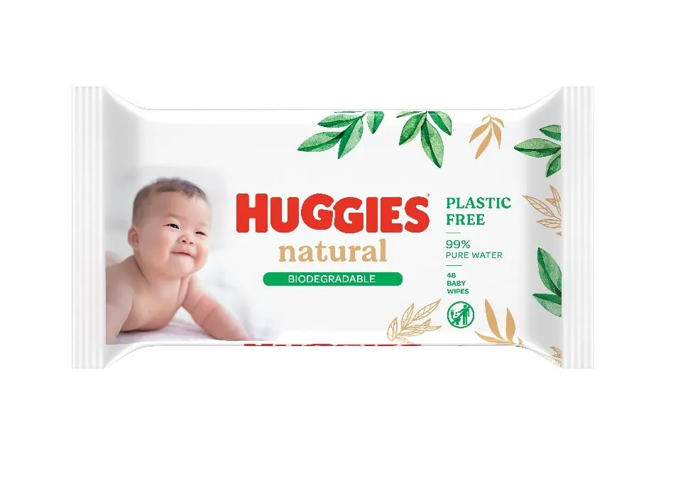 Huggies Natural Pure Water vlhčené ubrousky 48 ks