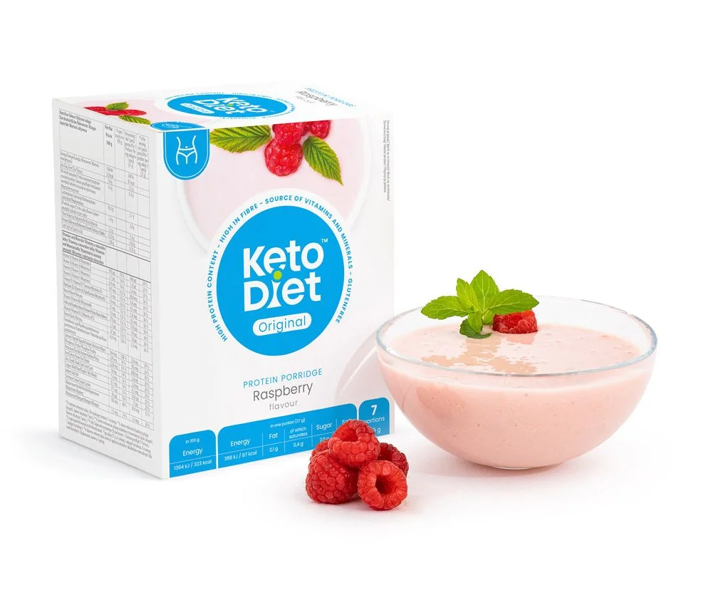 KetoDiet Proteinová kaše malina 7 porcí