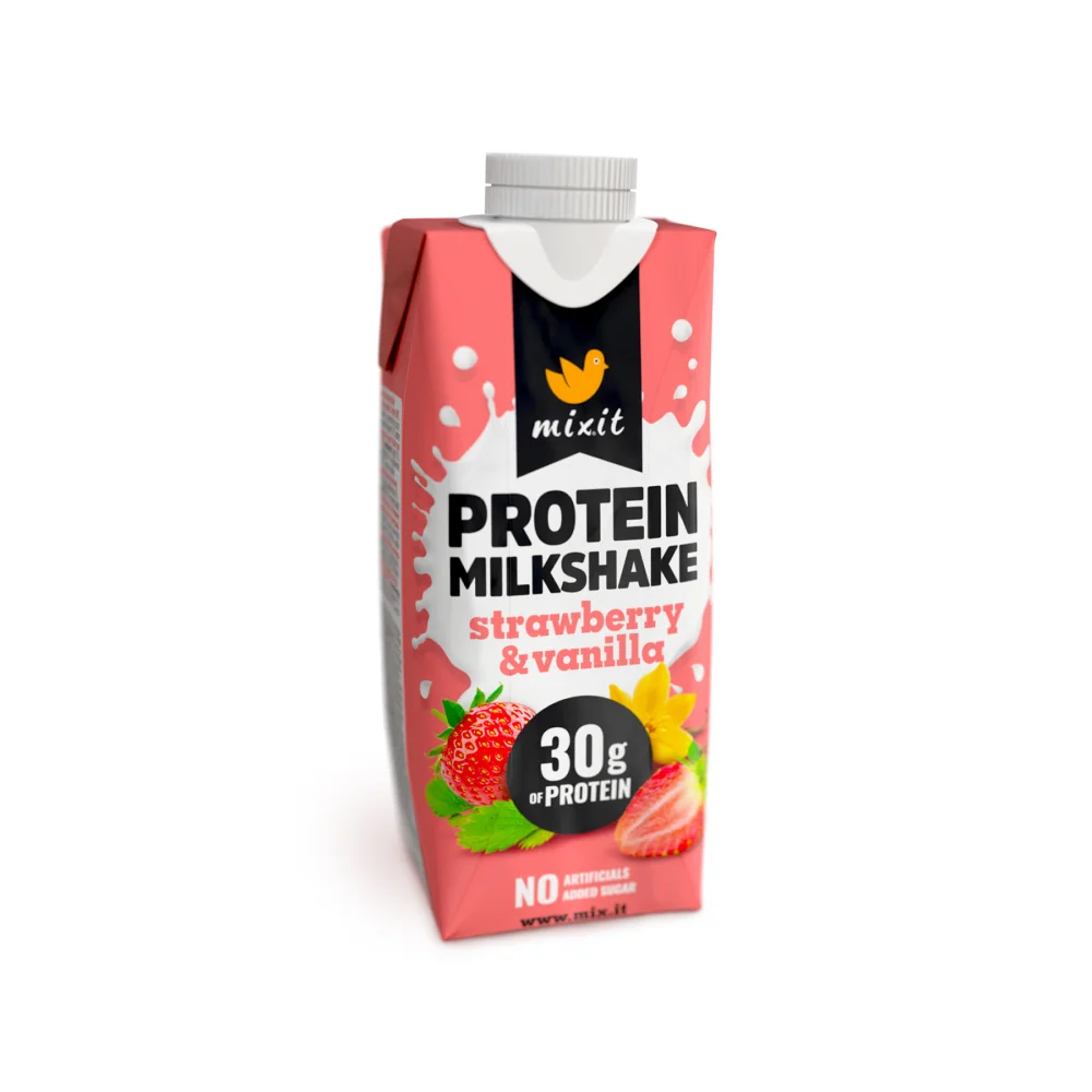 Mixit Proteinový milkshake jahoda & vanilka 330 ml