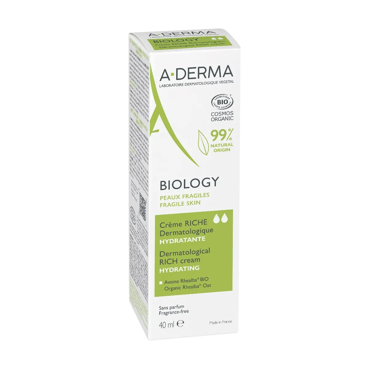 A-Derma BIOLOGY Dermatologický výživný krém hydratační 40 ml