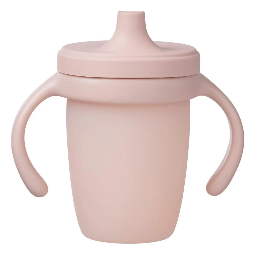 B.BOX Silikonový hrneček s pítkem 240 ml - růžový