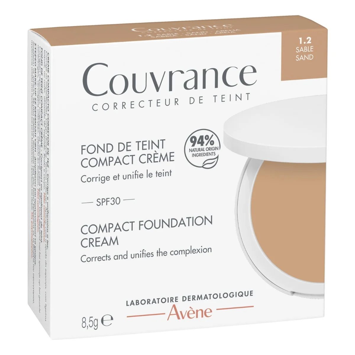 Avène Couvrance Kompaktní krémový make-up SPF30 pískový odstín 8,5 g