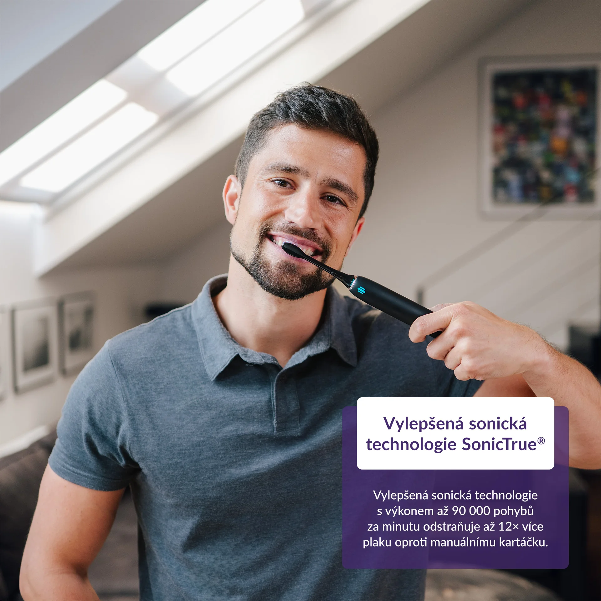 Truelife SonicBrush Clean70 UV sonické kartáčky 2 ks černý+bílý