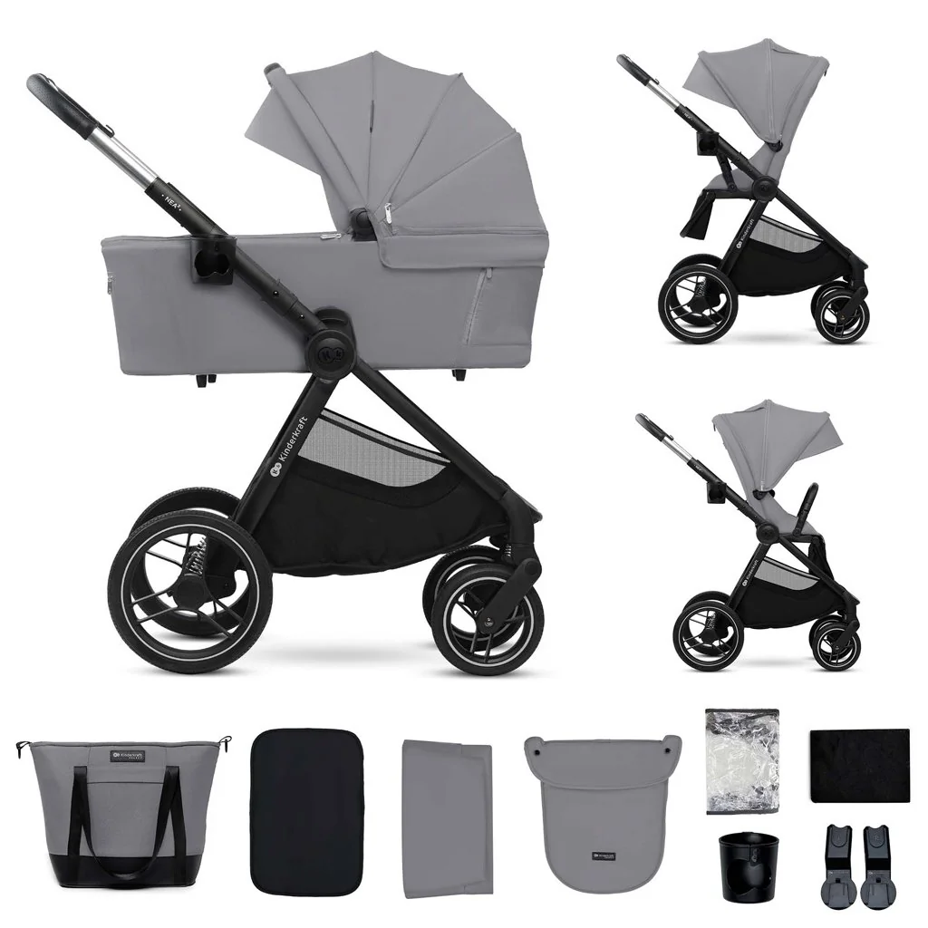 Kinderkraft Kočárek kombinovaný Nea 2 2v1 Platinum Grey