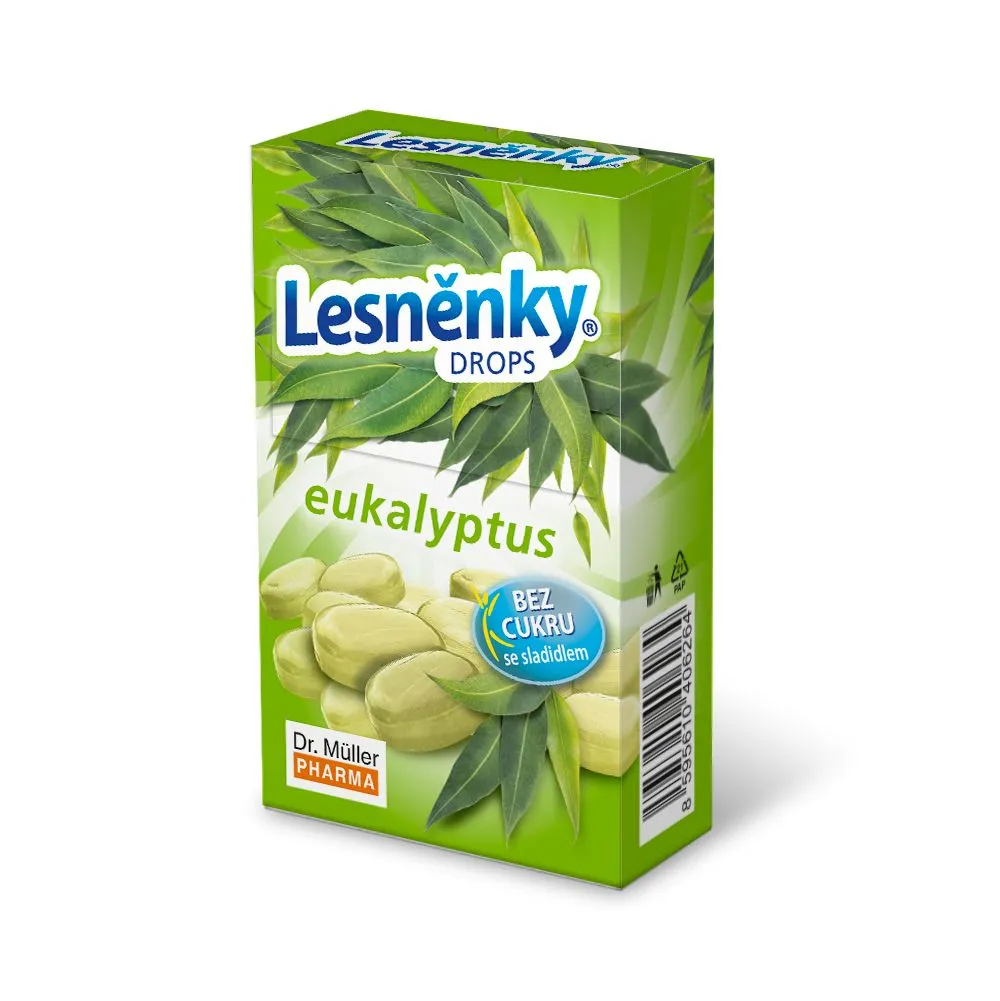 Dr. Müller Lesněnky eukalyptus bez cukru drops 38 g