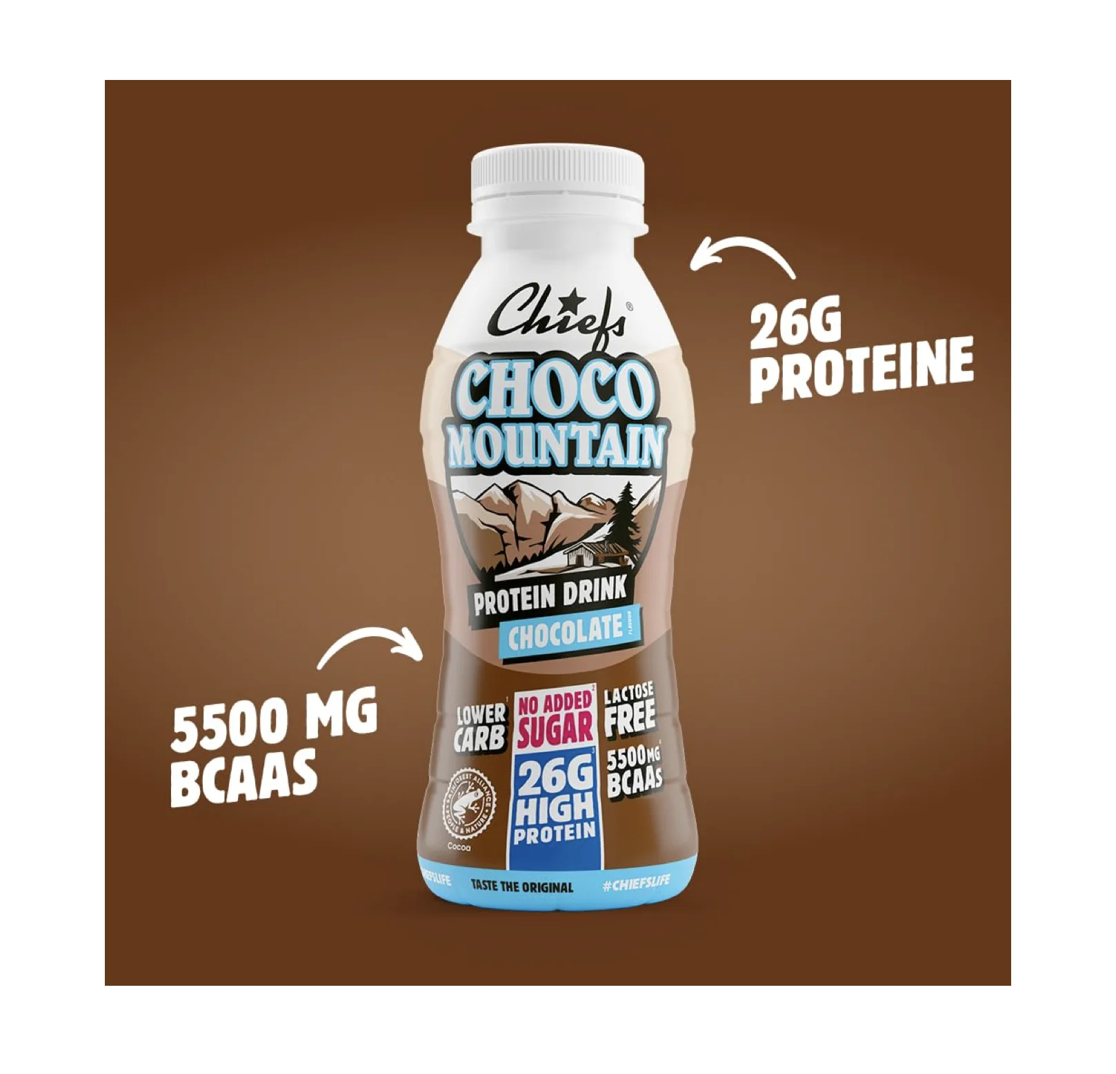 Chiefs Choco Mountain protein drink 330 ml choco