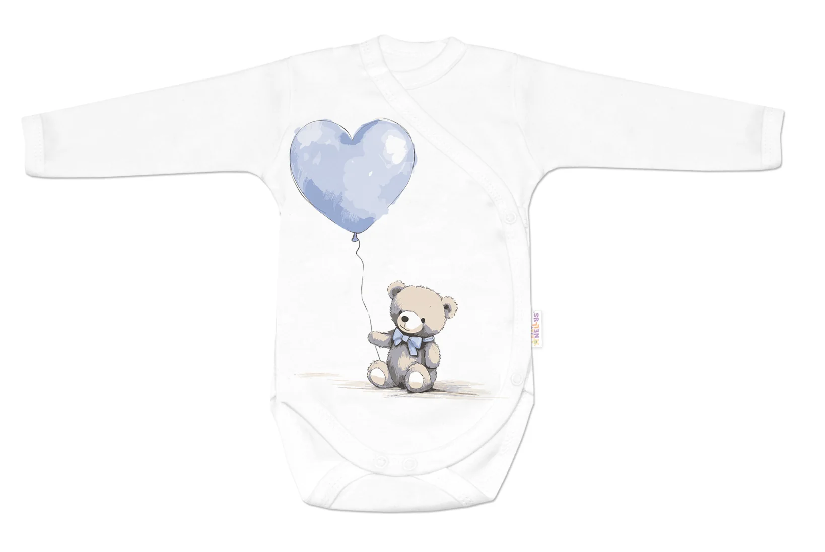 Baby Nellys Sada do porodnice pro miminko 4D Teddy Love - bílá/modrá, 50