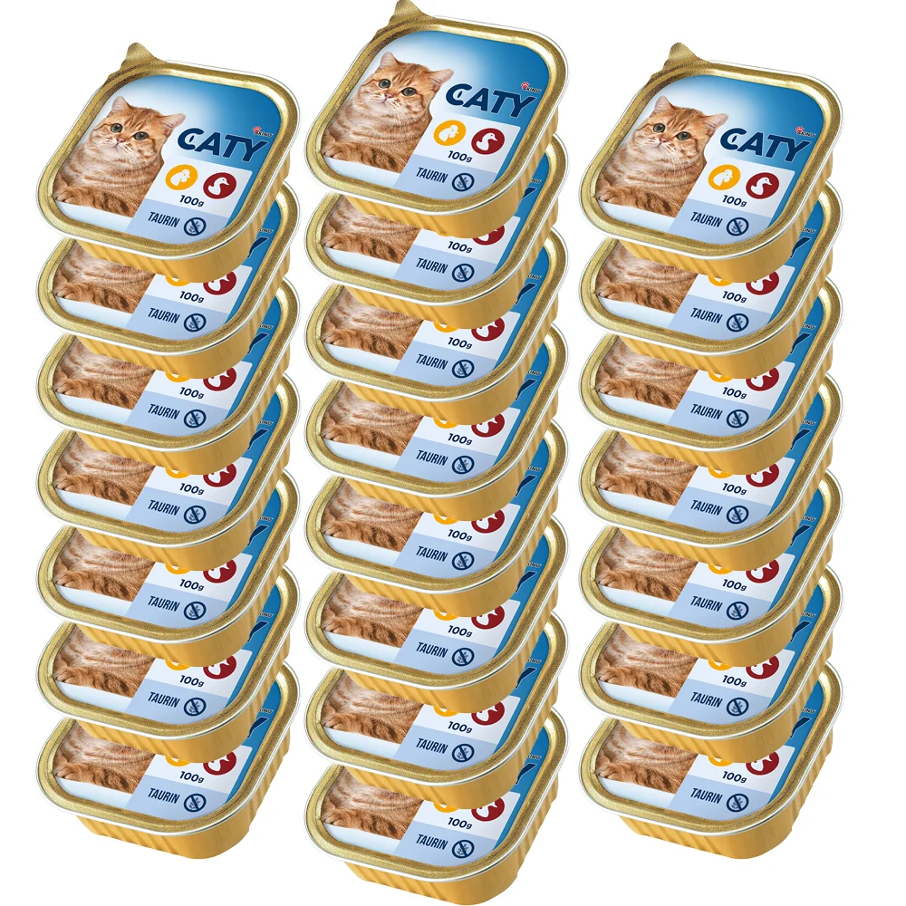 Akinu CATY Kuřecí & kachní paštika pro kočky 22 x 100 g 