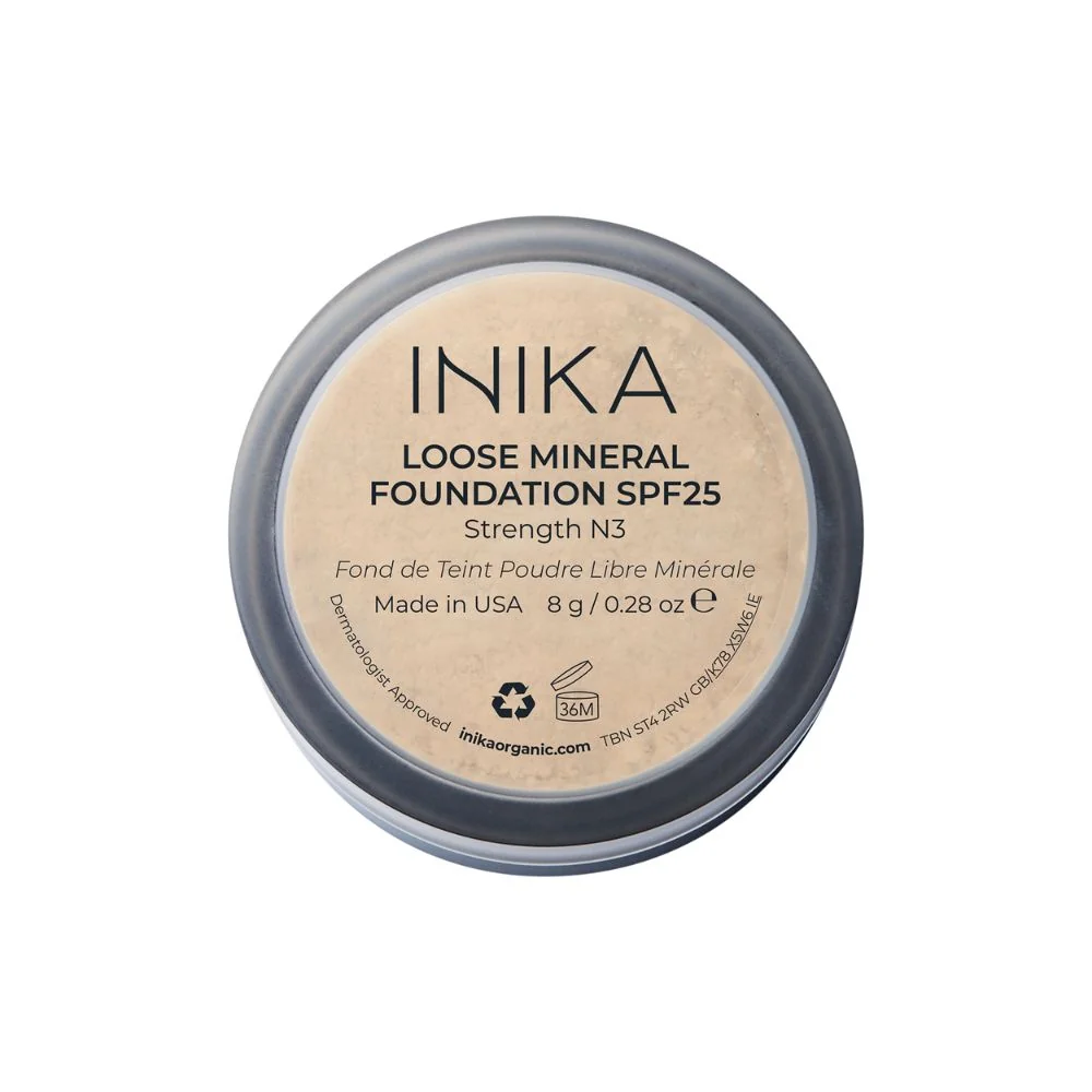 Inika Organic Přírodní sypký minerální pudrový make-up SPF25 Strength 8 g