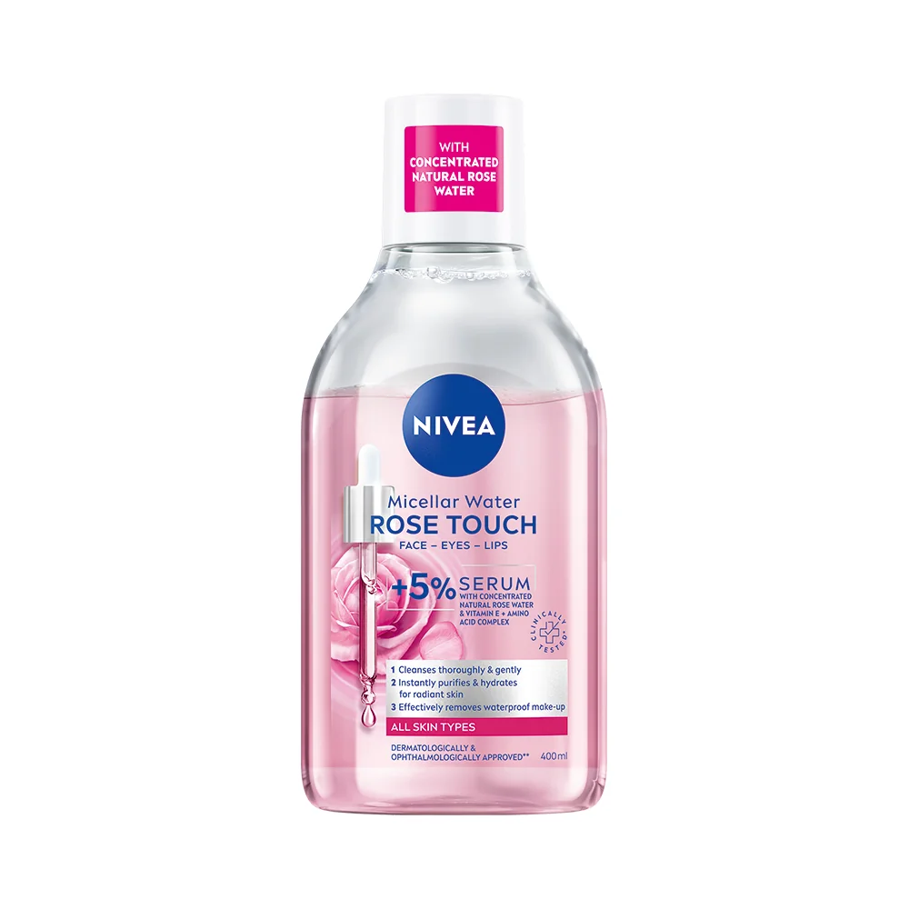 Nivea Rose Touch dvoufázová čisticí micelární voda 400 ml