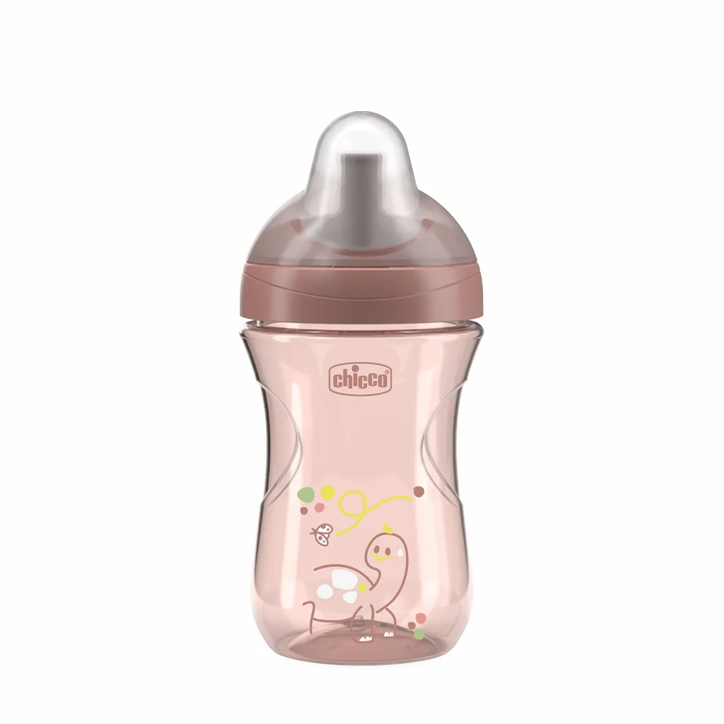 Chicco Hrneček Advanced se slámkovým náústkem 12m+ 266 ml pink